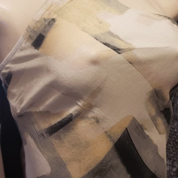 Free People Black, White, and Cream Abstract Gown NWT Size M - Picture 4 of 8